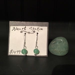 Heart chakra earrings