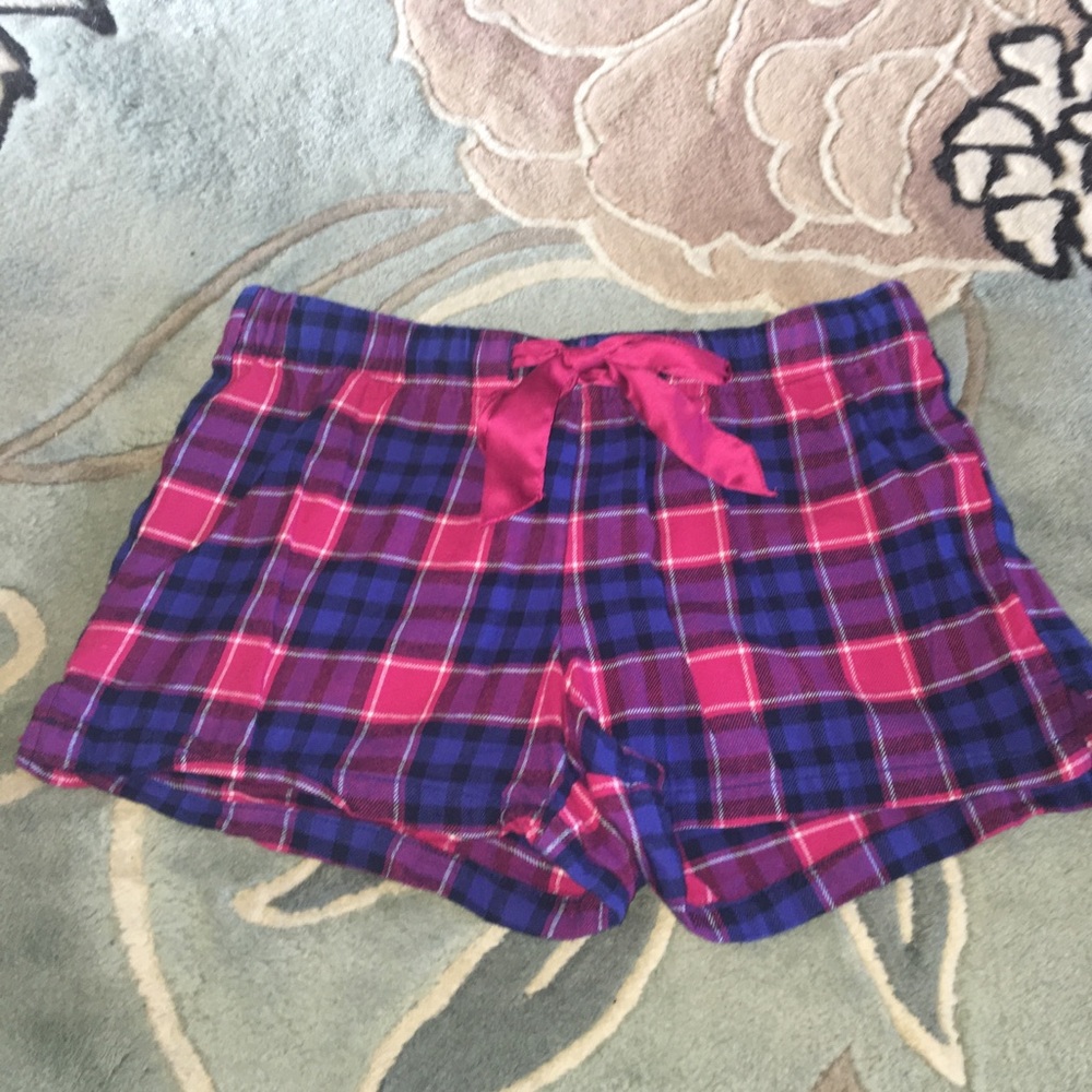 OLD NAVY pink plaid sleep shorts size XS