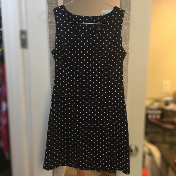 Navy Polka Dot Dress - Picture 2 of 3