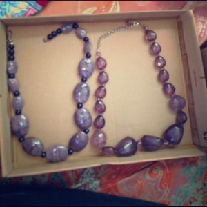 Two purple necklaces