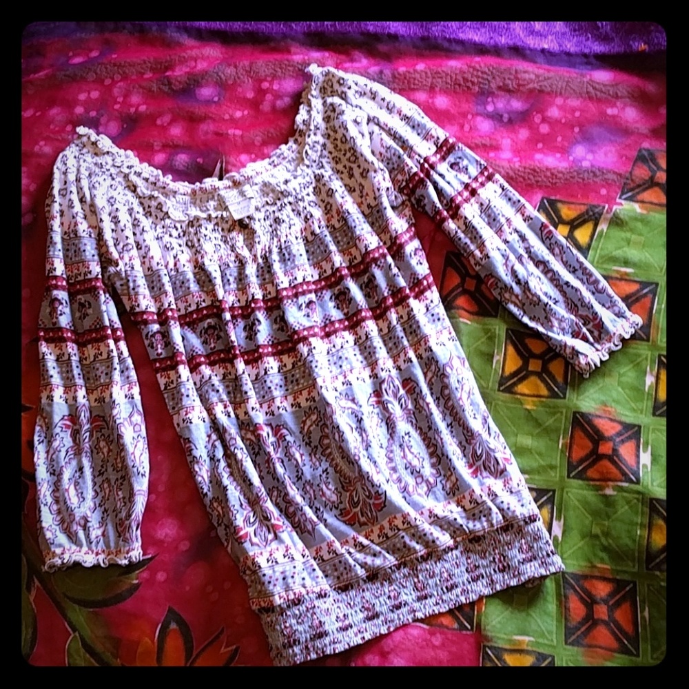 Lucky Brand boho top size M