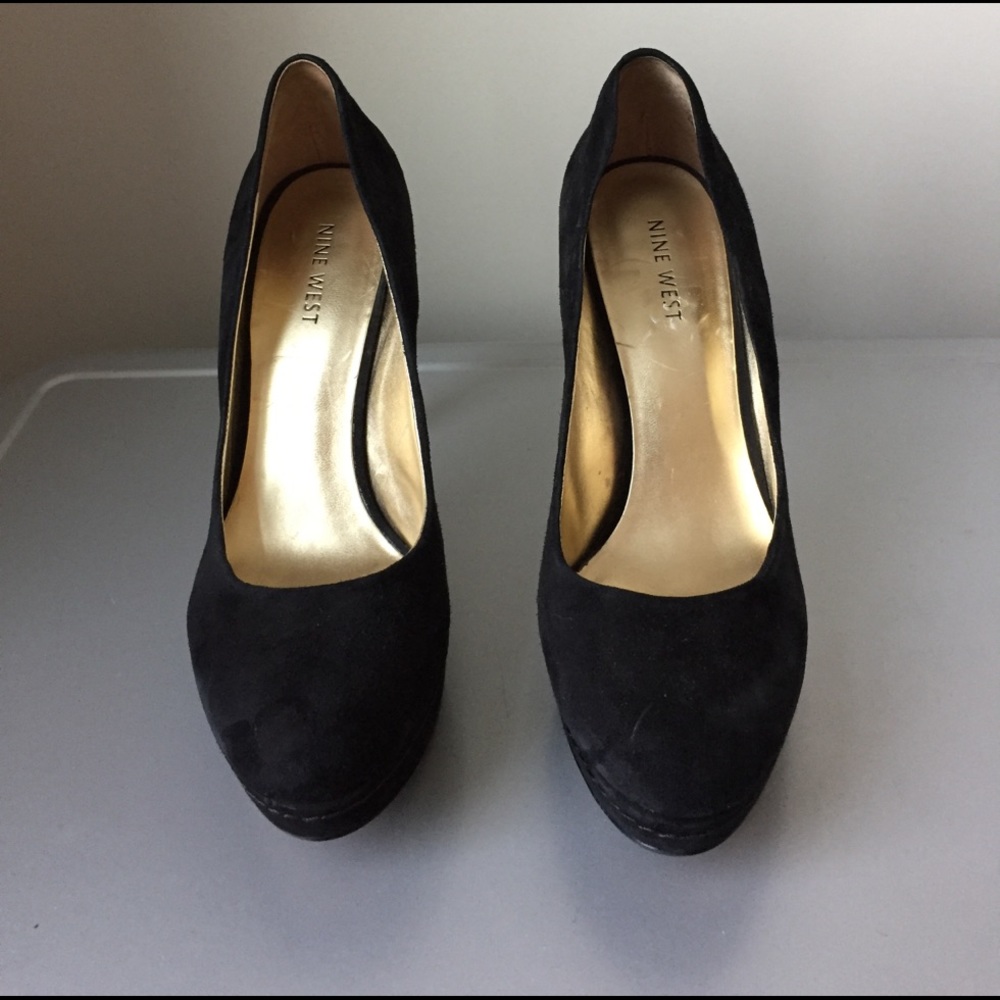 Black Nine West platform pumps 7.5