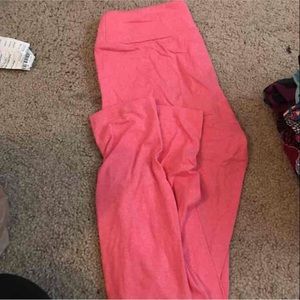 Pink lularoe OS leggings