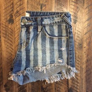 Free People Striped Shorts