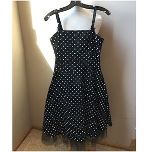 Black and White Polka Dot Skater Dress