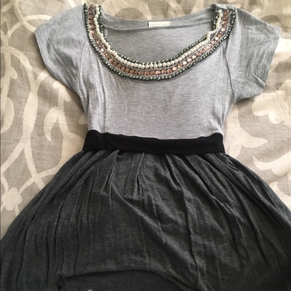 Embellished neckline top