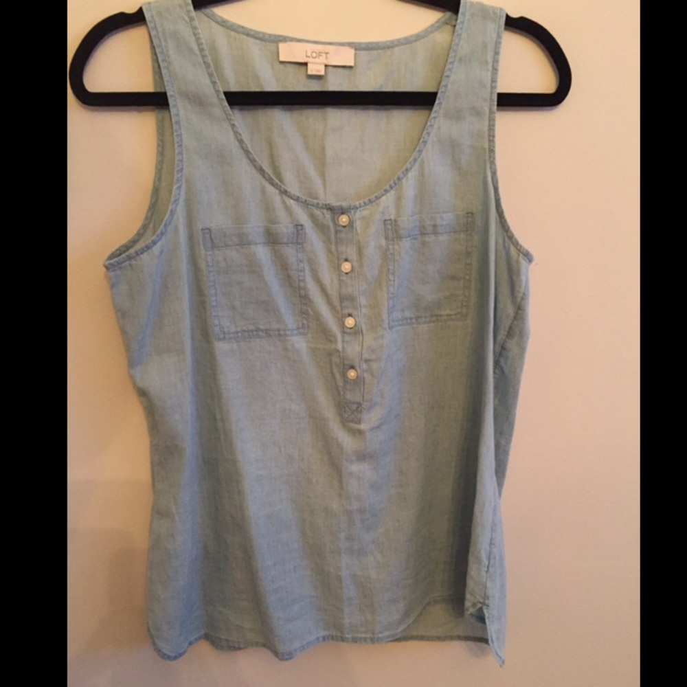 LOFT Chambray Tank