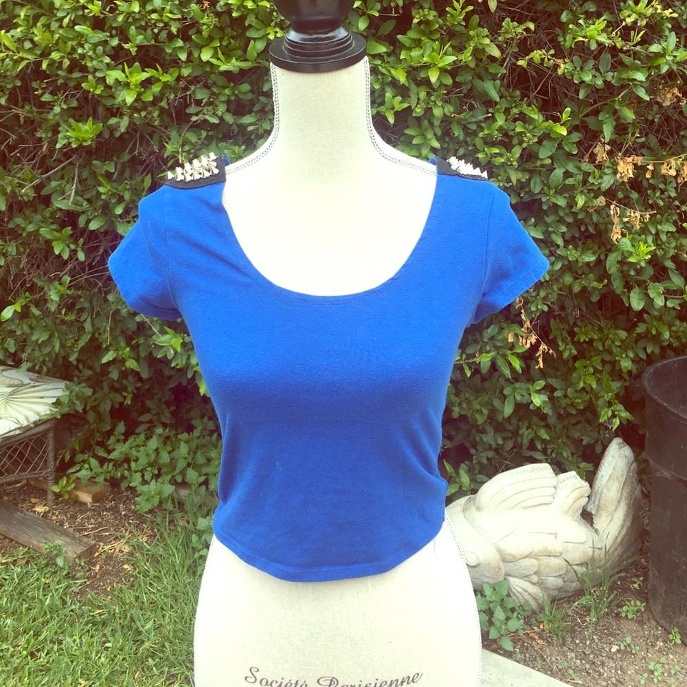 Royal blue crop top