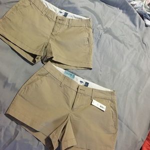 Two pairs of Old Navy khaki shorts