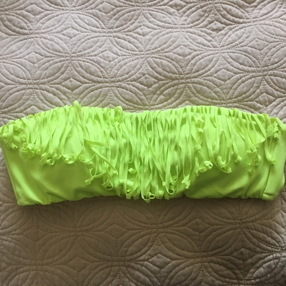 Fringe bikini top lime green - Picture 4 of 6