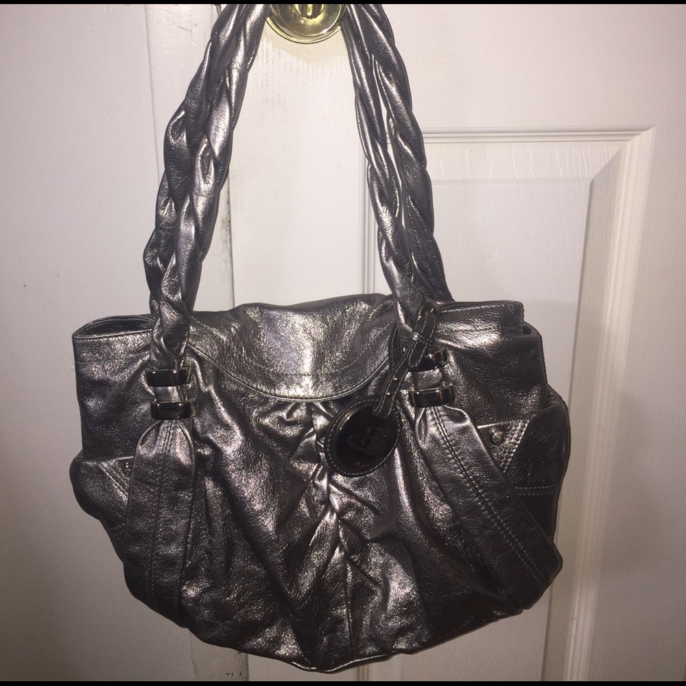 B Makowsky Silver Purse