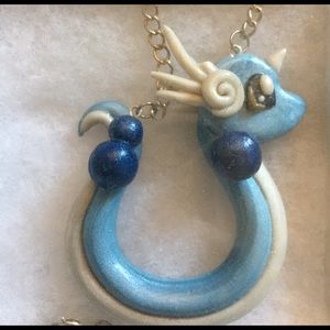 Pokemon Dragonair handmade clay necklace