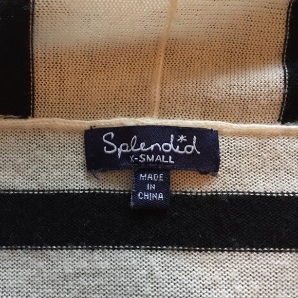 💵⬇️ Splendid Cashmere Blend Striped Cardigan - Picture 4 of 8