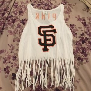 Victoria's Secret pink San Francisco Giants crop