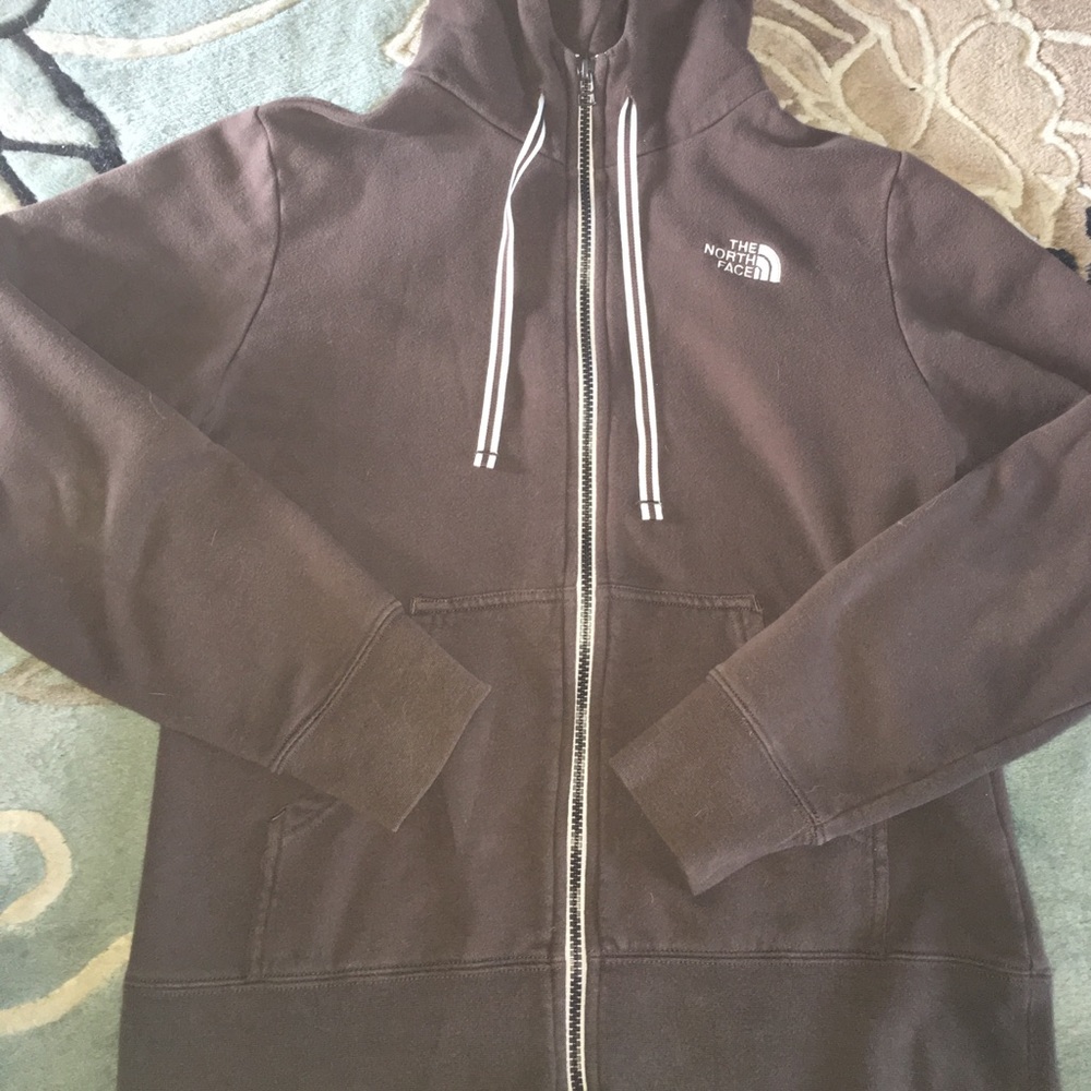 NORTH FACE brown zip up size M