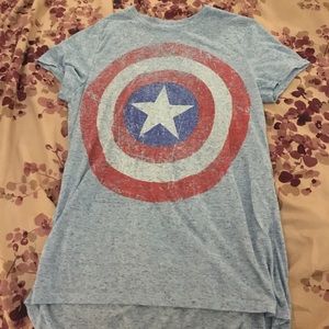 Blue captain America tshirt