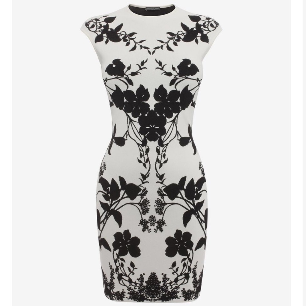 Alexander McQueen Belle Époque cap sleeve dress