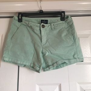 American Eagle Midi Stretch Mint Green Shorts