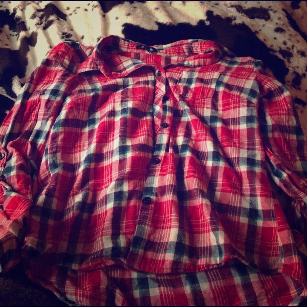 Red and blue Mel and Mo flannel
