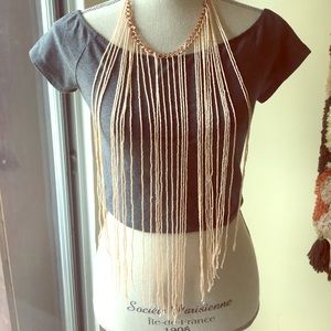 Fringe necklace