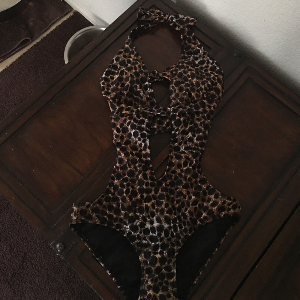 SOLD Hot one piece cheetah print swimsuit