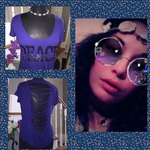 ☮ Peace ☮ Sequined Electric Blue Top ☮