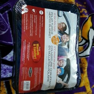Polar fleece heated blanket for the car