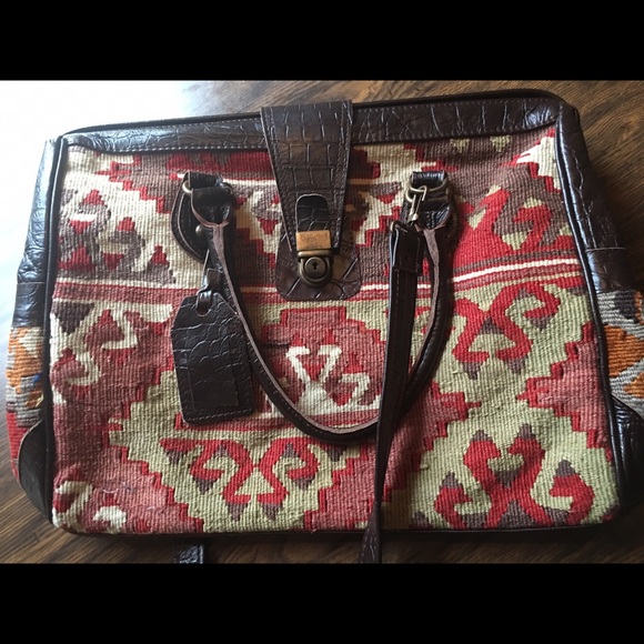 Overnight Handmade Medium Travel Kilim rug BagSOLD - Picture 1 of 6