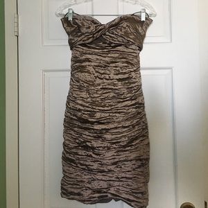 Nicole Miller Ruched Twist Cocktail Dress