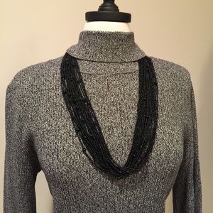 Like New Black, White, Gray Turtleneck