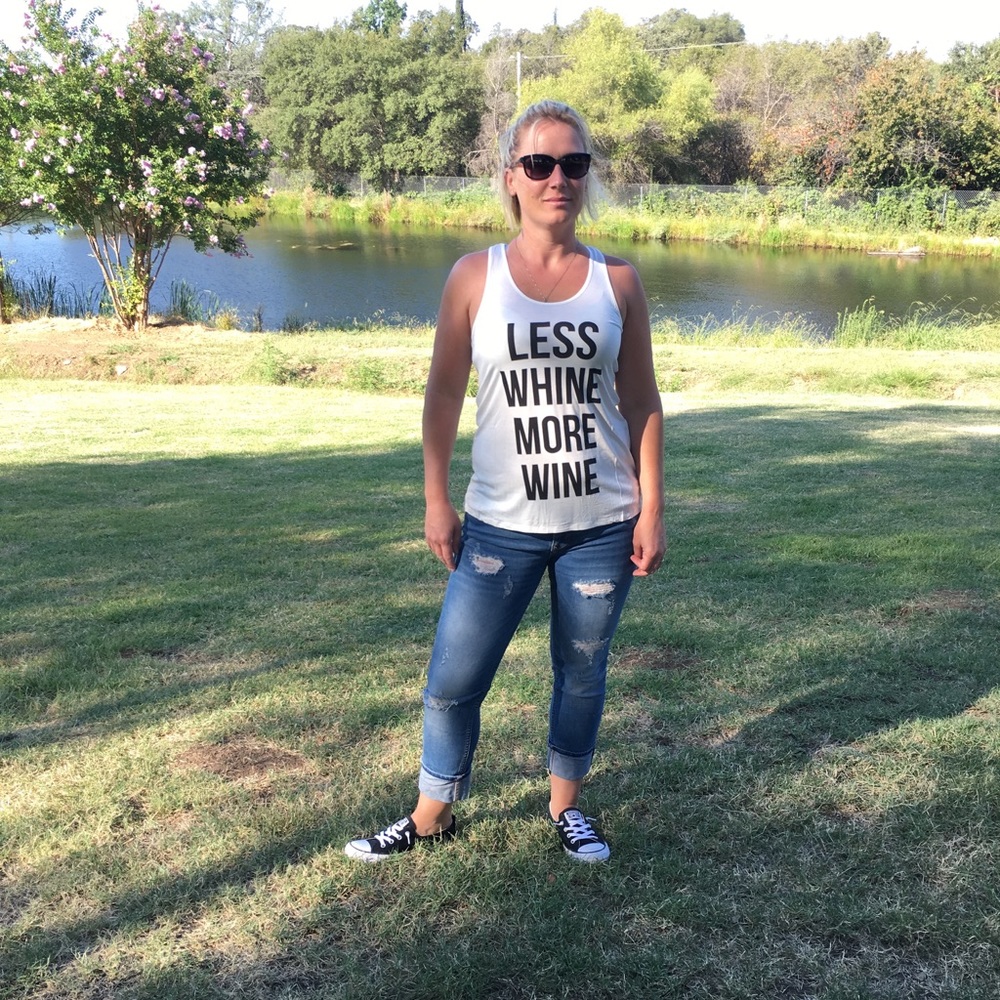 🍷Less whine more wine tank top 🍷