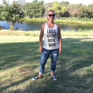 🍷Less whine more wine tank top 🍷