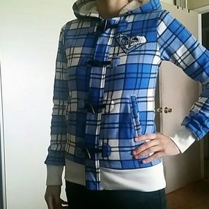 Roxy Sherpa Lined Plaid Jacket