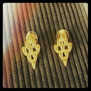 Vintage Napier Earrings Kite Shaped Panther Link