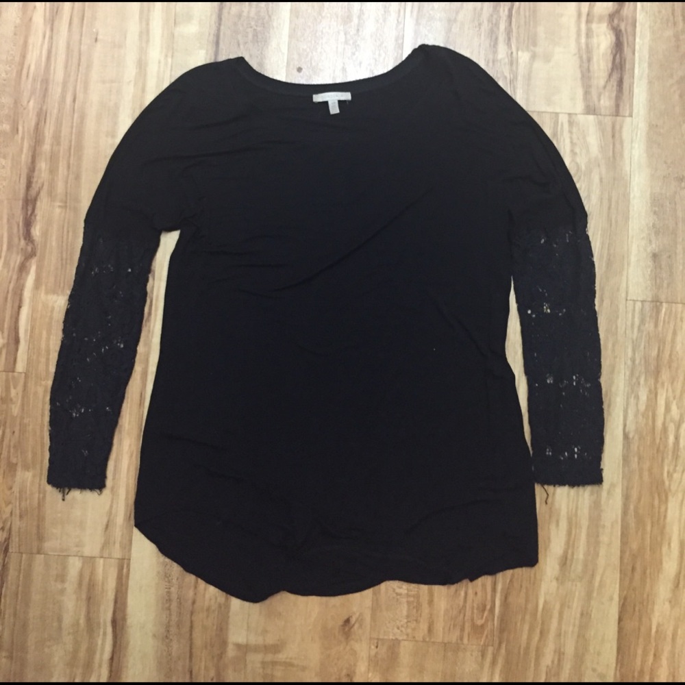 Lace sleeved dolman top by Bordeaux