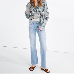 Zara cropped cut off denim size 4