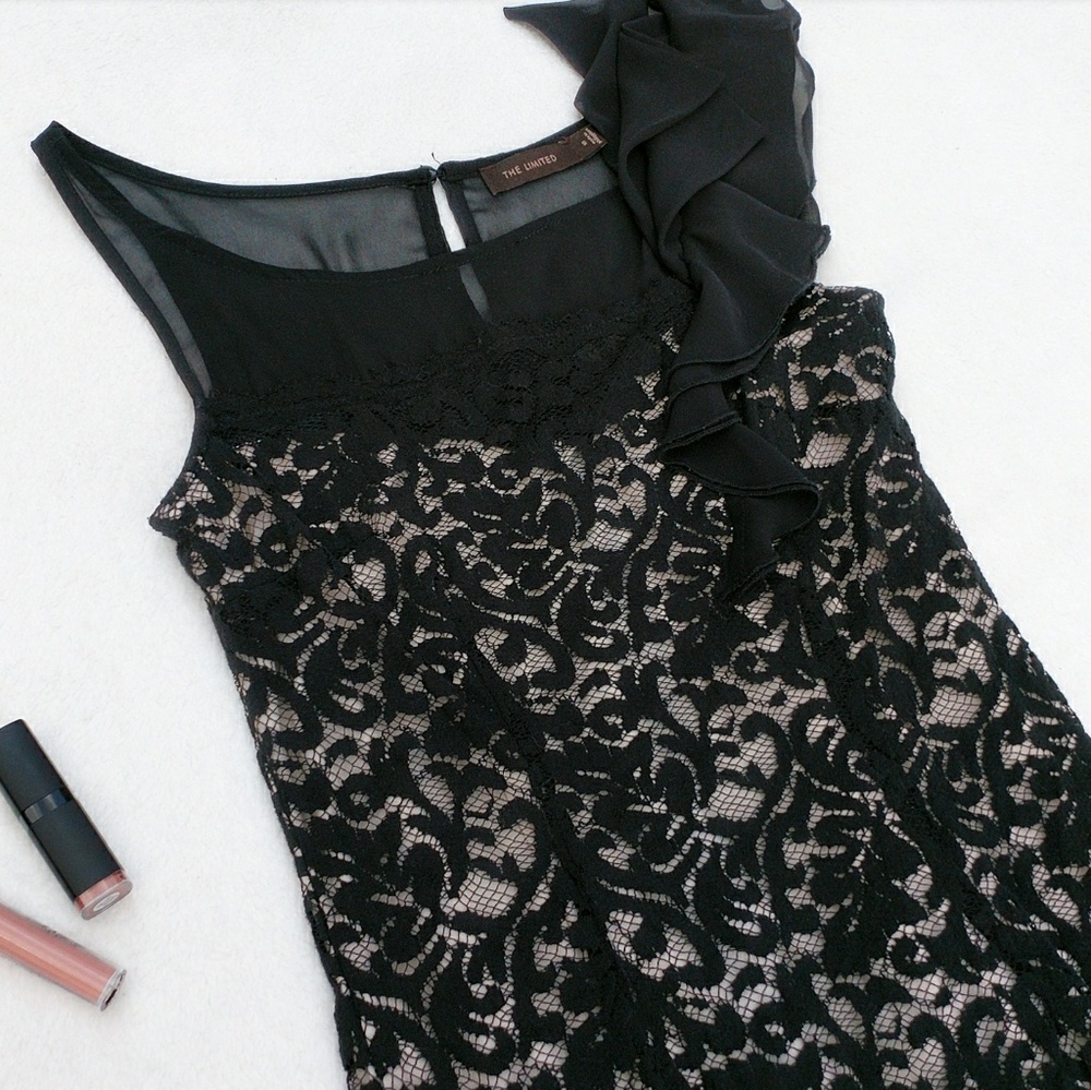 ❤️ 5/$25 Lace Black Nude Cocktail Party Dress