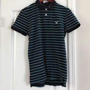 American Eagle Striped Polo