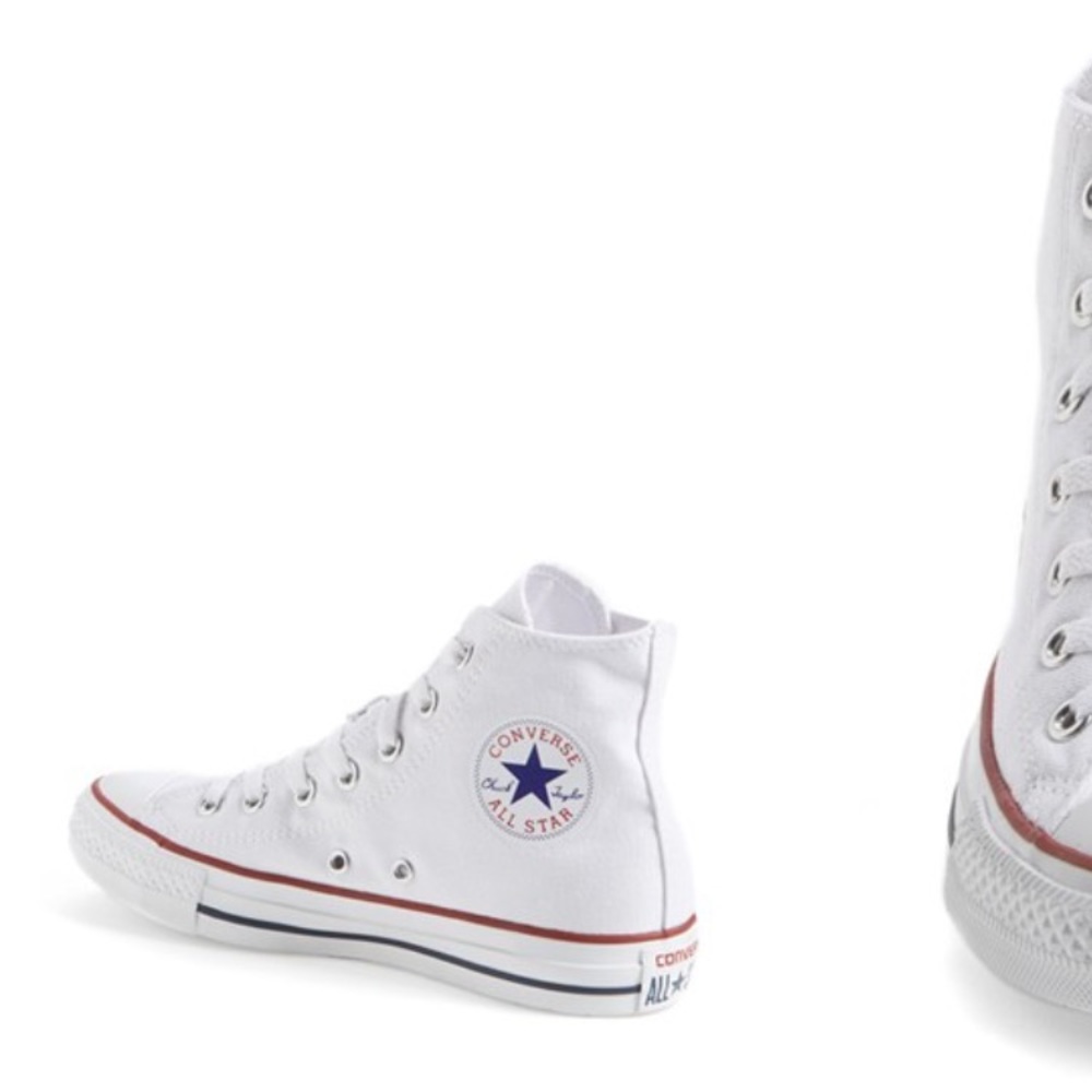 Authentic White Chuck Taylor high top converse