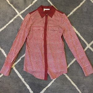 10 Crosby Derek Lam silk button up shirt