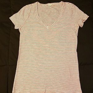 JCrew Striped Vintage VTee