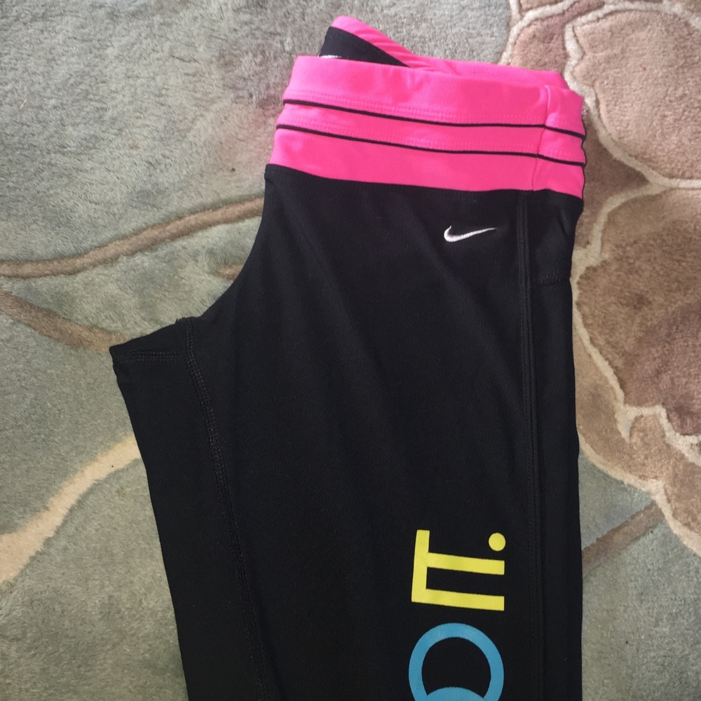 NIKE pink multicolored leggings size L