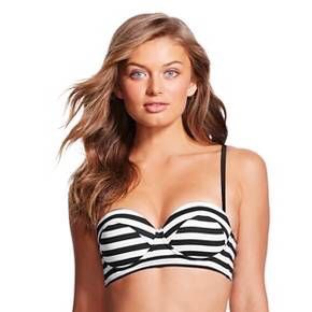 Striped push up swim top!