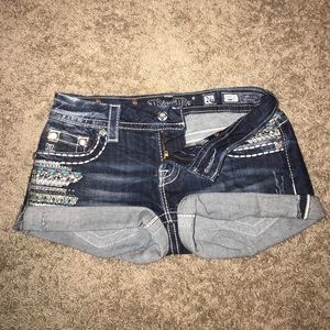 Miss Me Sparkle Jean Shorts