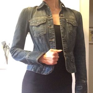 Final Sale! CALVIN KLEIN fitted blue jean jacket