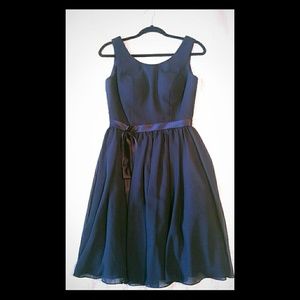 Bridesmaid Dress, Azazie Mila, Dark Navy, Knee