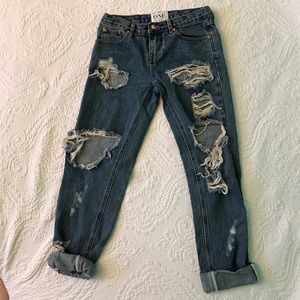 ONE one teaspoon distressed jeans