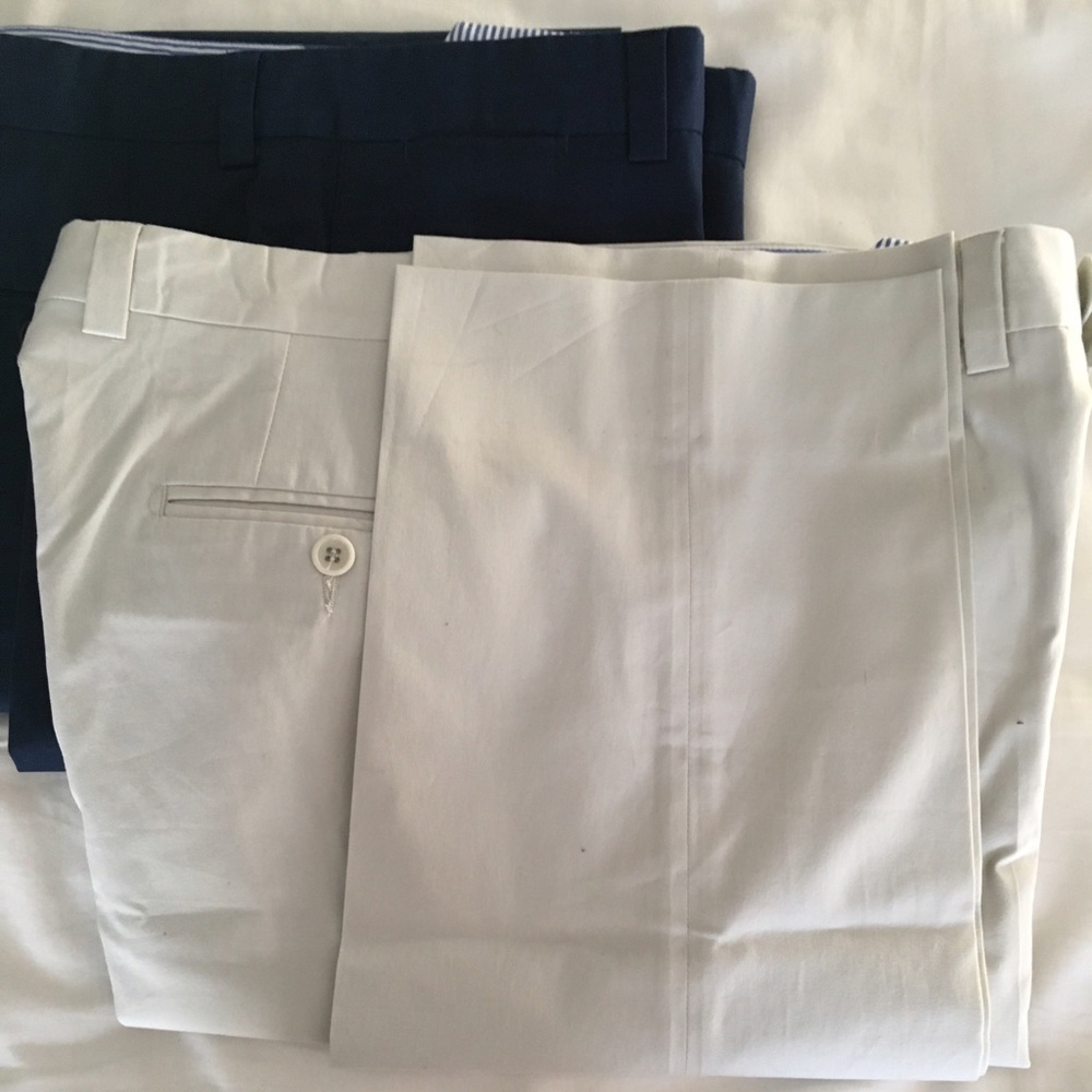 Saks cotton stretch trousers