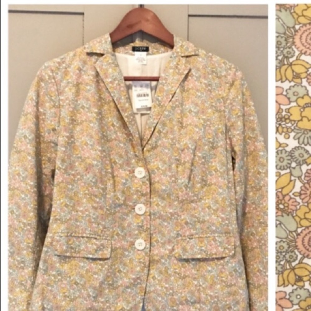 BNWT J Crew Flower Jacket Lined