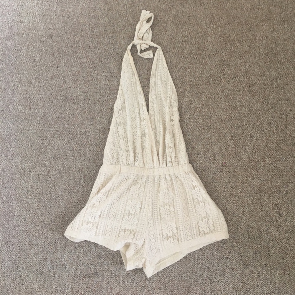 White lace romper